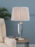 Laura Ashley Grand Carson Crystal Table Lamp, Polished Nickel