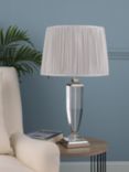 Laura Ashley Grand Carson Crystal Table Lamp, Polished Nickel