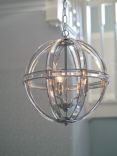 Laura Ashley Aidan Crystal Ceiling Light, Clear/Polished Chrome
