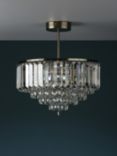 Laura Ashley Vienna Crystal Semi Flush Ceiling Light