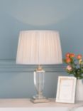 Laura Ashley Carson Crystal Table Lamp, Polished Nickel