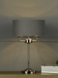 Laura Ashley Sorrento 3 Arm Table Lamp, Silver/Charcoal Grey