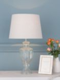 Laura Ashley Meredith Petite Ribbed Glass Table Lamp, Clear