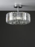 Laura Ashley Fernhurst Crystal Semi-Flush Ceiling Light, Clear/Polished Chrome