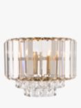 Laura Ashley Vienna Crystal Wall Light, Clear/Antique Brass