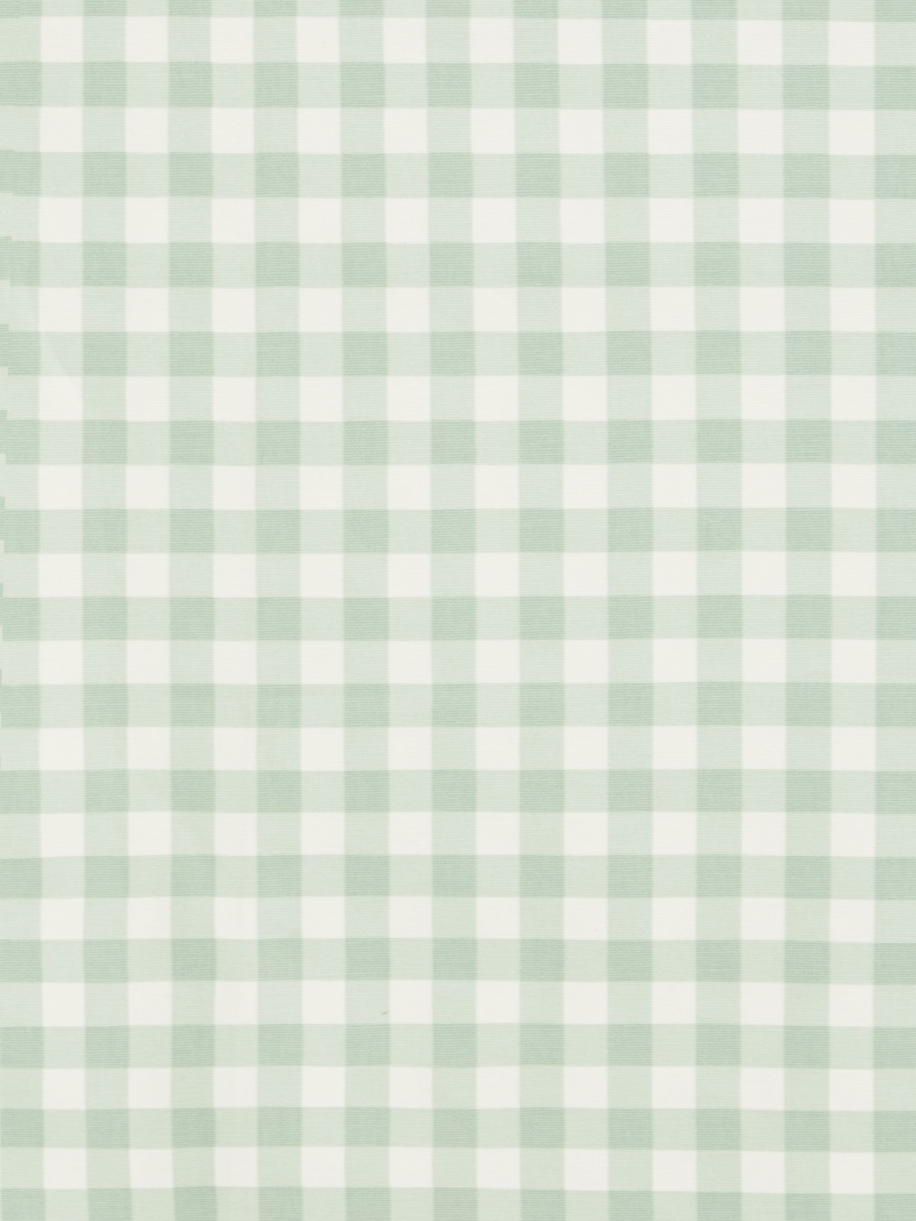 John Lewis ANYDAY Gingham PVC Tablecloth Fabric, Dusty Green