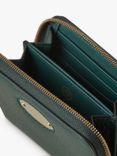 Mulberry Plaque Classic Grain Leather Small Zip Around Purse, Mulberry Green