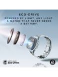 Citizen EW2290-54L Women's Eco-Drive Date Bracelet Strap Watch, Silver/Blue