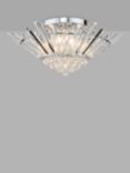 Där Nimbus Faceted Crystal Flush Ceiling Light, Clear