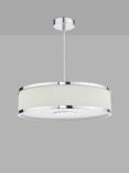 Där Alvaro Diffuser Ceiling Light, Small, Ivory/Polished Chrome