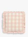 John Lewis ANYDAY Gingham Check Cushion, Plaster