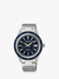 Seiko SRPG05J1 Unisex Presage Automatic Date Bracelet Strap Watch, Silver/Blue