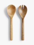 John Lewis ANYDAY Salad Servers, FSC-Certified (Mango Wood), Natural