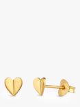 Dinny Hall Bijou Folded Heart Stud Earrings, Gold