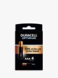 Duracell Optimum AAA Batteries, Pack of 4