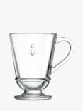 La Rochère Abeille Bee Glass Coffee Mug, Set of 6, 280ml, Clear