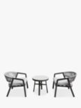 Menos by KETTLER Cassis 2-Seater Garden Companion Table & Chairs Set, Anthracite/Grey