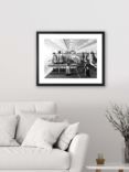 'Penguins & Pelican Airplane Cabin' Framed Print & Mount, 45.5 x 55.5, Black/White