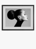'Bun Pose' Framed Print & Mount, 65.5 x 85.5cm, Black/White