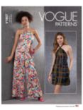Vogue Misses' Halter Neck Jumpsuit Sewing Pattern V1807