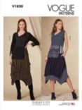 Vogue Misses' Asymmetrical Tops & Layered Skirt Sewing Pattern, V1820, A
