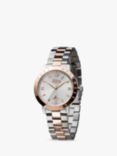 Vivienne Westwood Women's Bloomsbury Date Bracelet Strap Watch, Silver/Rose Gold VV152RSSL