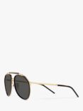 Dolce & Gabbana DG2277 Men's Aviator Sunglasses, Gold/Black