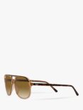 Ray-Ban RB2198 Unisex Square Sunglasses, Havana/Brown Gradient