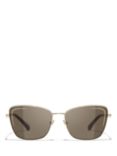 CHANEL Rectangular Sunglasses CH4267 Pale Gold/Brown