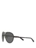 Ralph Lauren RL7053 Unisex Aviator Sunglasses, Shiny Carbon/Grey