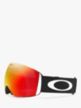 Oakley OO7070 Unisex Flight Deck Prizm Ski Goggles, Matte Black/Mirror Orange