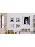 Audrey Hepburn - Breakfast at Tiffany's Framed Print & Mount, 46 x 46cm, Black/White