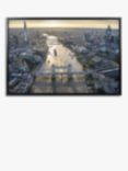 Jason Hawkes - London Aerial View Framed Canvas Print, 64 x 94cm, Multi