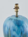 John Lewis + Matthew Williamson Reactive Glazed Ceramic Lamp Base, Blue, H39cm