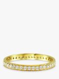 E.W Adams 18ct Yellow Gold Diamond Full Eternity Ring, N