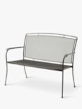 John Lewis Henley by KETTLER 2-Seater Garden Bench, Iron Grey