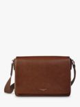 Aspinal of London Reporter Pebble Leather Messenger Bag, Tobacco