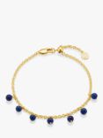 Under the Rose Birthstone Lapis Lazuli Chain Bracelet, Gold