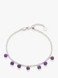 Under the Rose Birthstone Amethyst Chain Bracelet