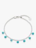 Under the Rose Birthstone Turquoise Chain Bracelet