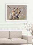 Louise Luton - 'Daisy Daisy' Highland Cow Framed Print, 84.5 x 104.5cm, Brown