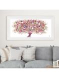 Sara Otter - 'Tree of Love' Framed Print, 45 x 100cm, Pink/Multi