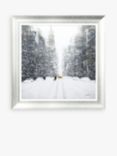 Jon Barker - 'Snowfall' New York Framed Print, 82 x 82cm, White/Multi