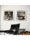 Rod Chase - 'City Lights' & 'Twilight in Central Park' New York Framed Prints, 61 x 61cm, Grey