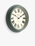 Jones Clocks Venetian Roman Numeral Analogue Wall Clock, 30.5cm, Moss Green