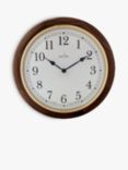 Acctim Winchester Oak Wood Analogue Quartz Wall Clock, 31cm, Oak