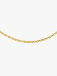 IBB 9ct Gold 50 Diamond Cut Fine Curb Chain Necklace, Gold
