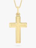 IBB 9ct Gold Cross Pendant Necklace, Gold