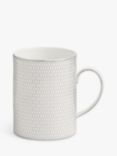 Wedgwood Gio Platinum Fine Bone China Mug, 350ml, White