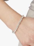 Jon Richard Glass Stone Tennis Bracelet, Silver/Clear